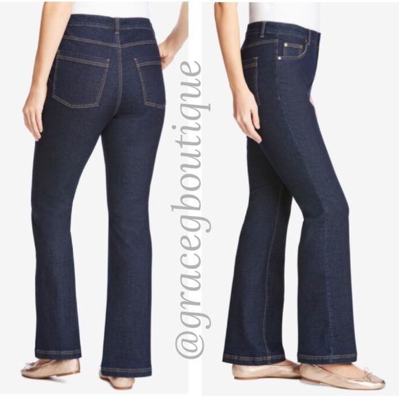 Natural Fit Womens Jeans Woman Within Plus Size 24W Petite Dark Wash Black Blue - Picture 2 of 14